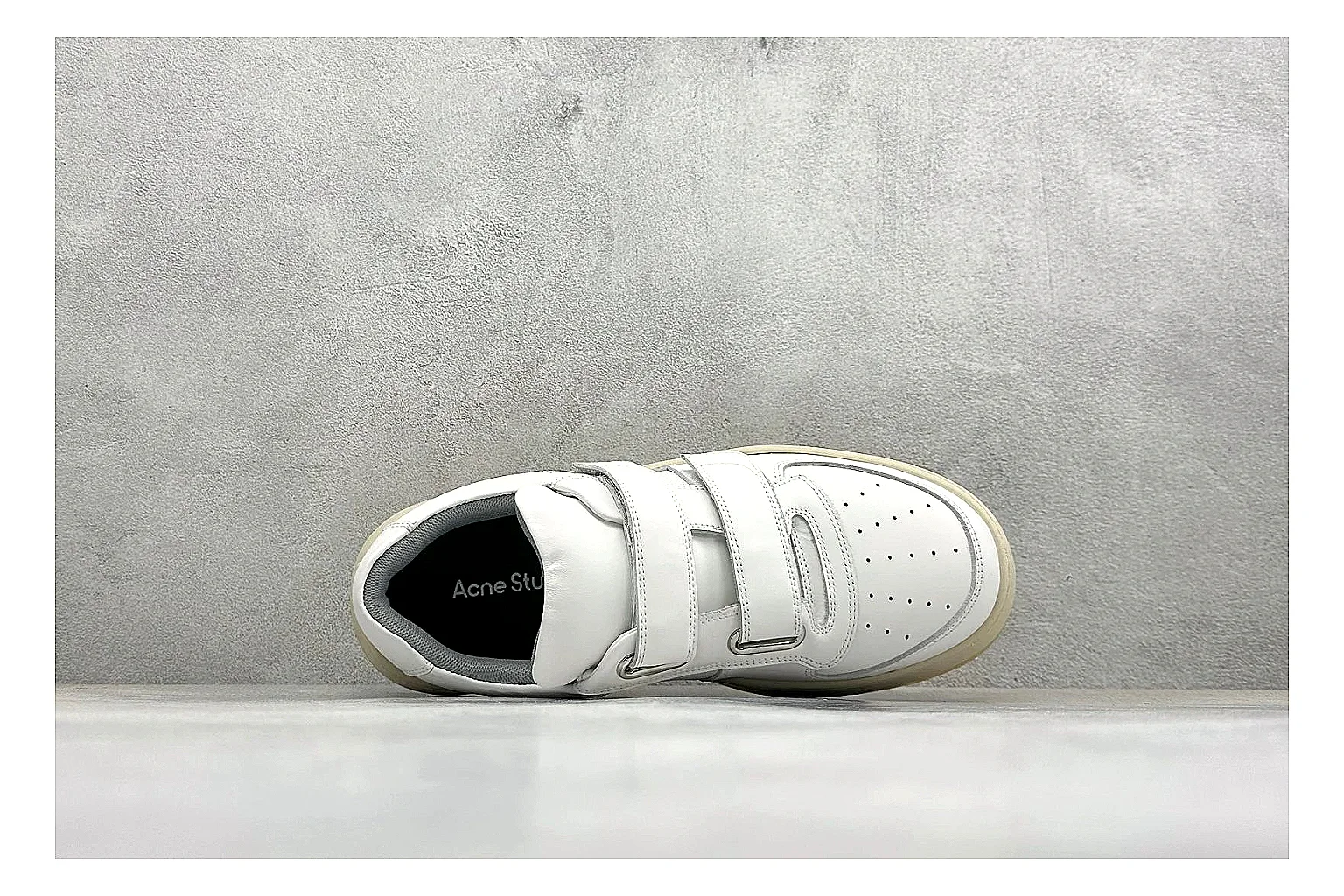 Acne Studios white velcro sneaker shopping brief image thumbnail 5