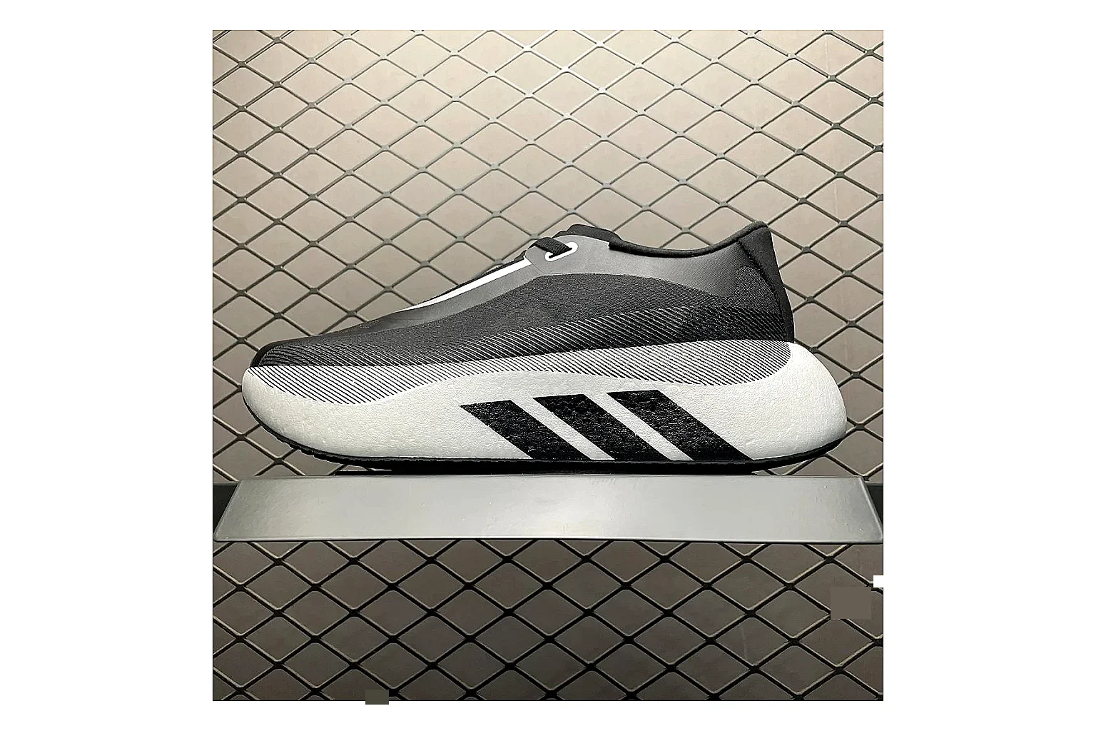 Adidas Adistar Cushion Grey Black shopping brief image showing black grey adistar cushion runner with mixed upper and runner shape