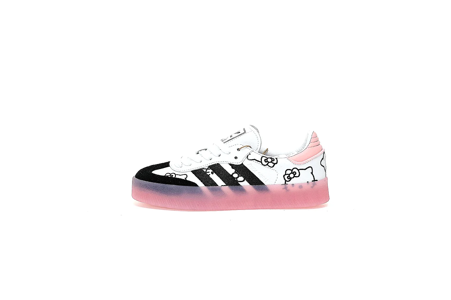 GogoBuy agent brief photos for Adidas Black White Pink Samba Style Sneaker
