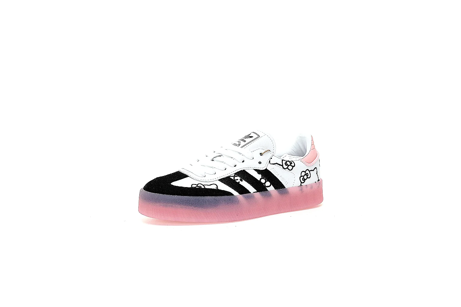 GogoBuy agent brief photos for Adidas Black White Pink Samba Style Sneaker thumbnail 4