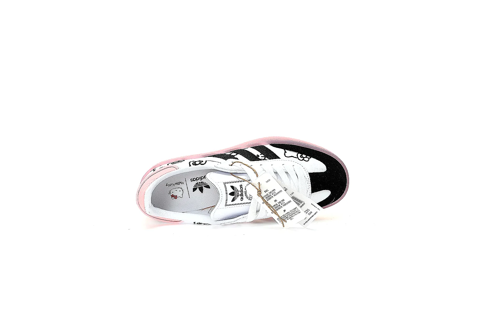 GogoBuy agent brief photos for Adidas Black White Pink Samba Style Sneaker thumbnail 6