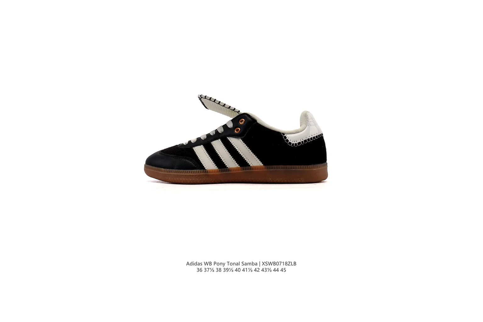 Adidas Gazelle Black Gum gum sole terrace six photo view