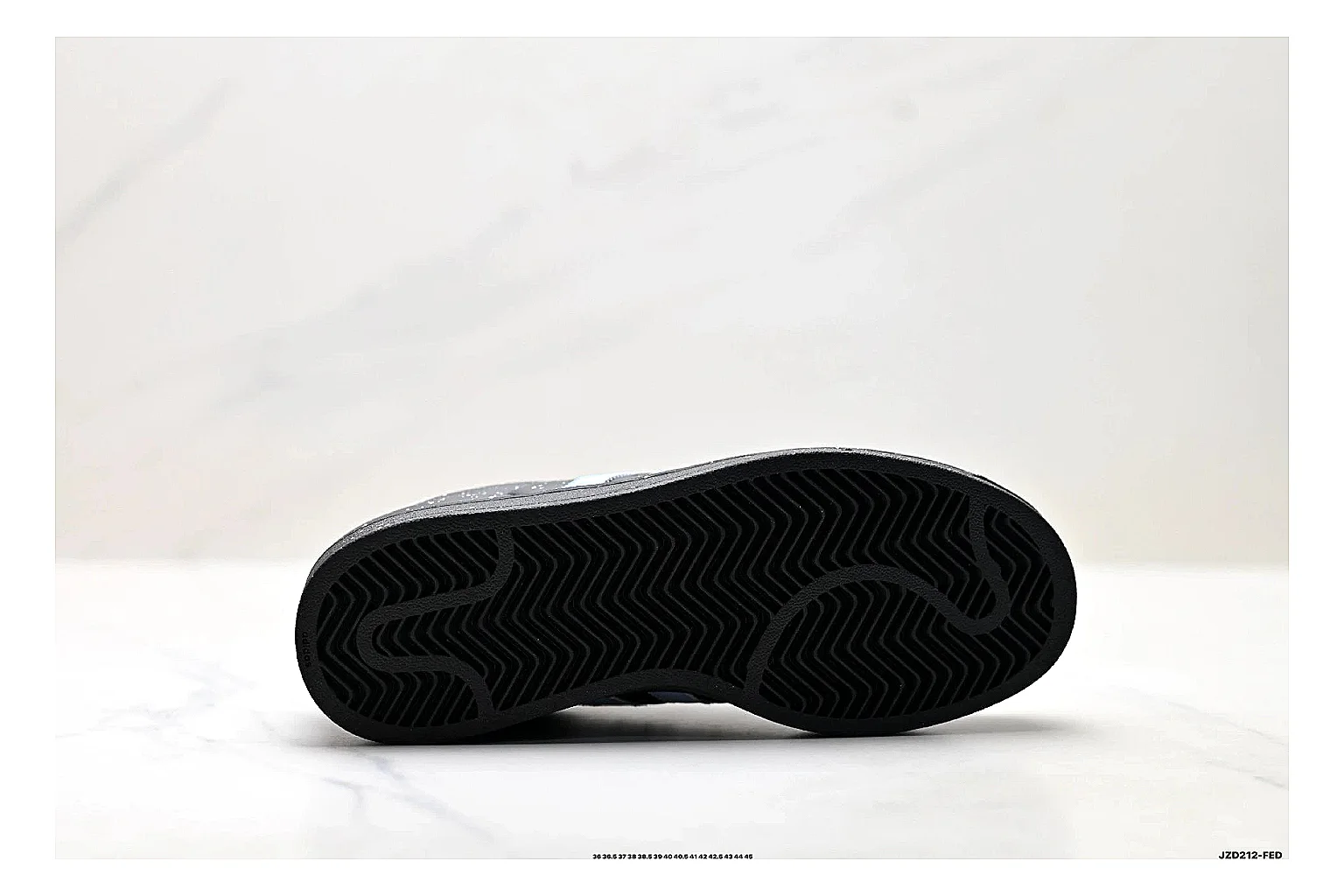 Adidas Originals Samba Black Blue Sneakers shopping brief image showing black blue terrace sneakers with leather texture, side-profile shape, upper panel lines, and outsole detail thumbnail 2