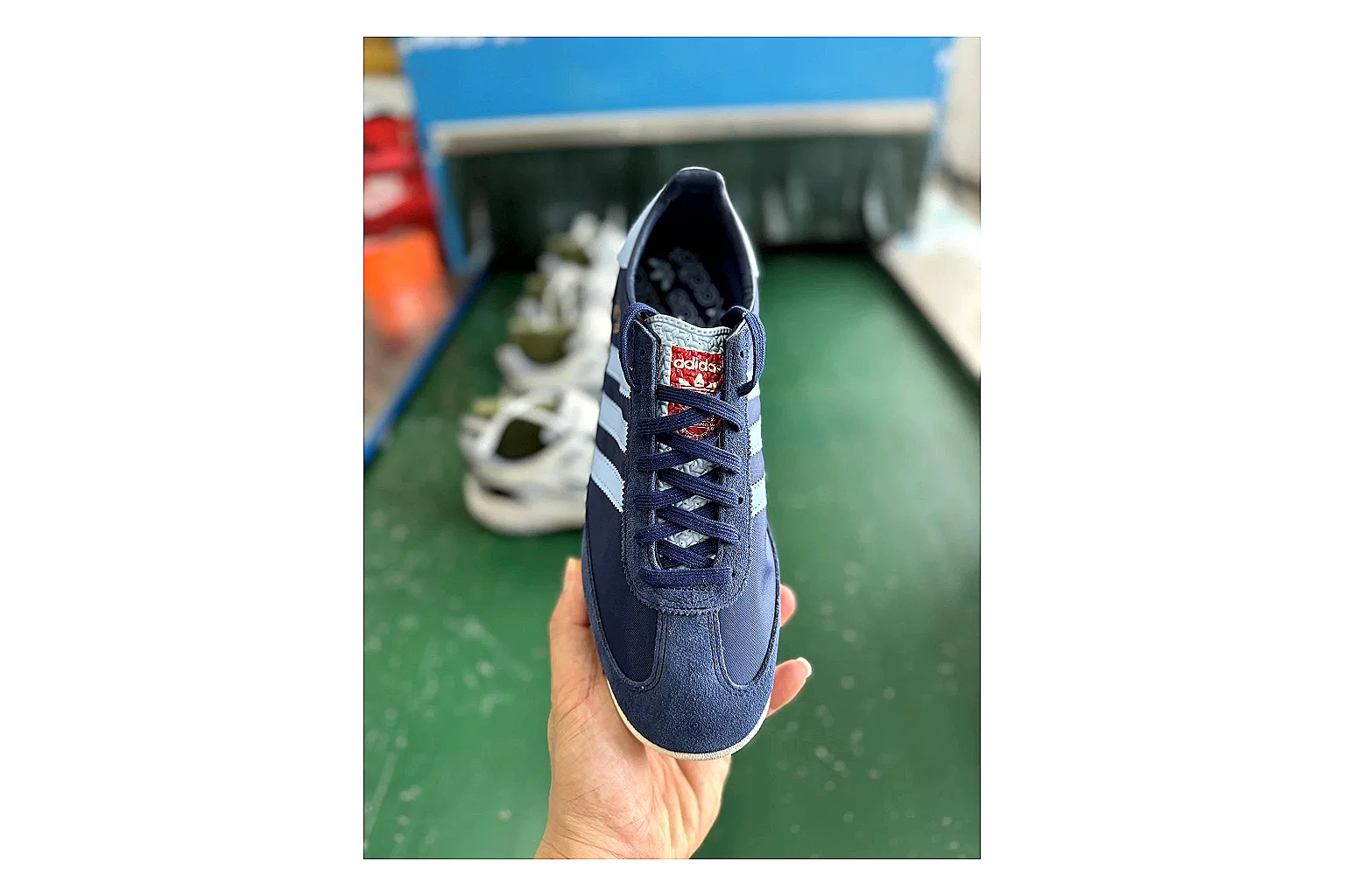 Adidas SL 72 RS Blue Red shopping brief image showing red blue sl 72 rs retro runner with mixed upper and runner shape thumbnail 5