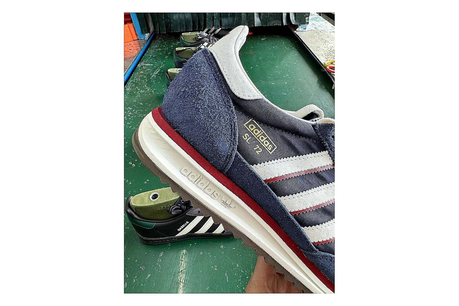 Adidas SL 72 RS Blue White shopping brief image showing white red blue sl 72 rs retro runner with mixed upper and runner shape thumbnail 3