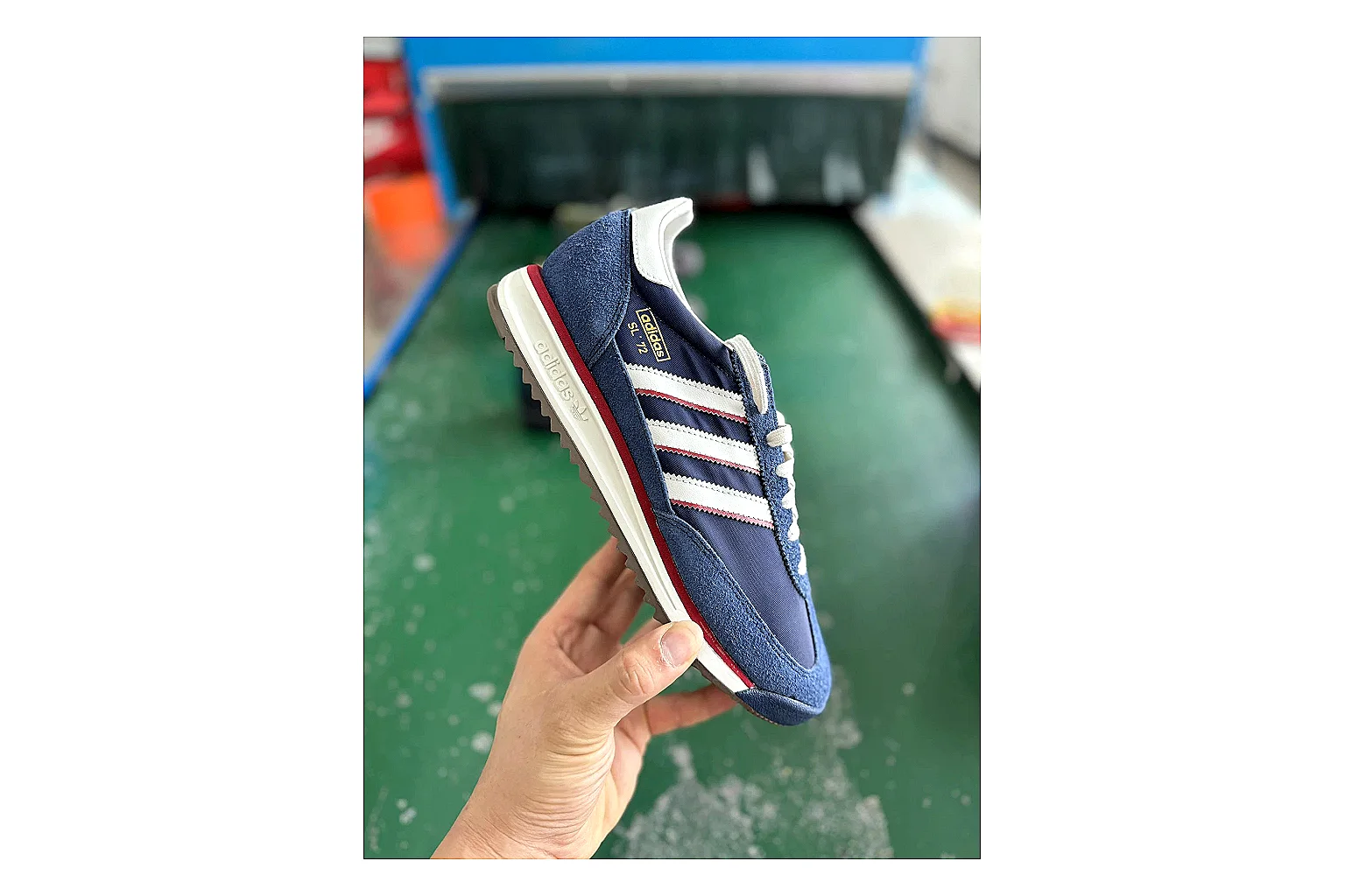 Adidas SL 72 RS Blue White shopping brief image showing white red blue sl 72 rs retro runner with mixed upper and runner shape thumbnail 4