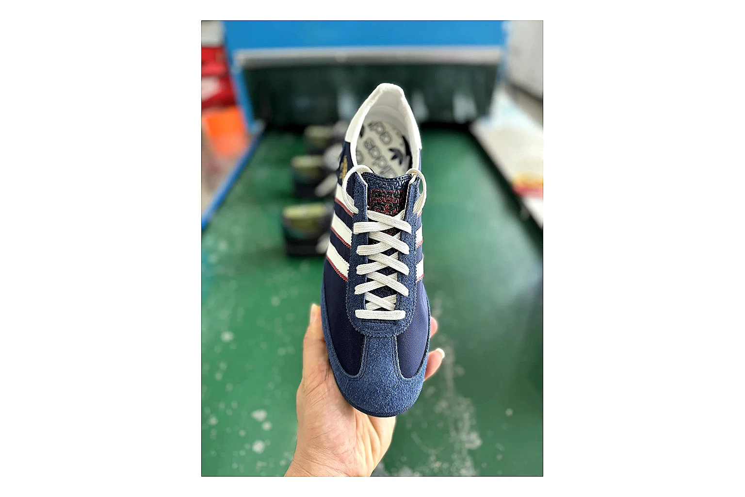 Adidas SL 72 RS Blue White shopping brief image showing white red blue sl 72 rs retro runner with mixed upper and runner shape thumbnail 5