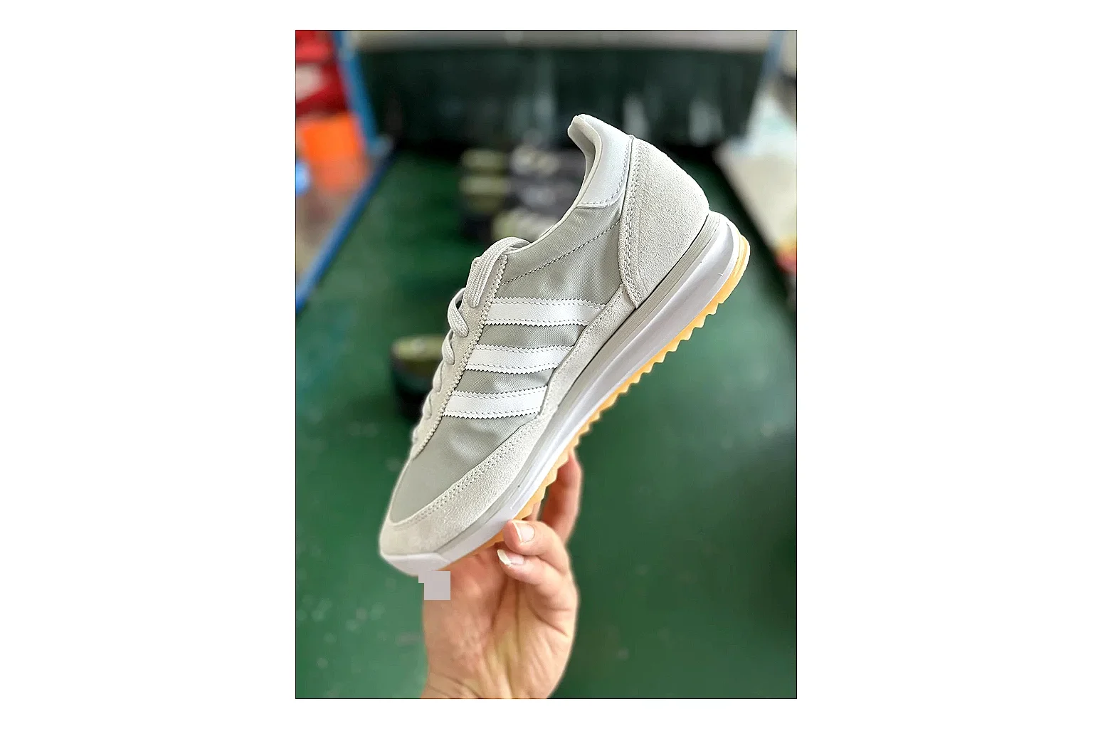 Adidas SL 72 RS White Grey shopping brief image showing white grey sl 72 rs retro runner with mixed upper and runner shape