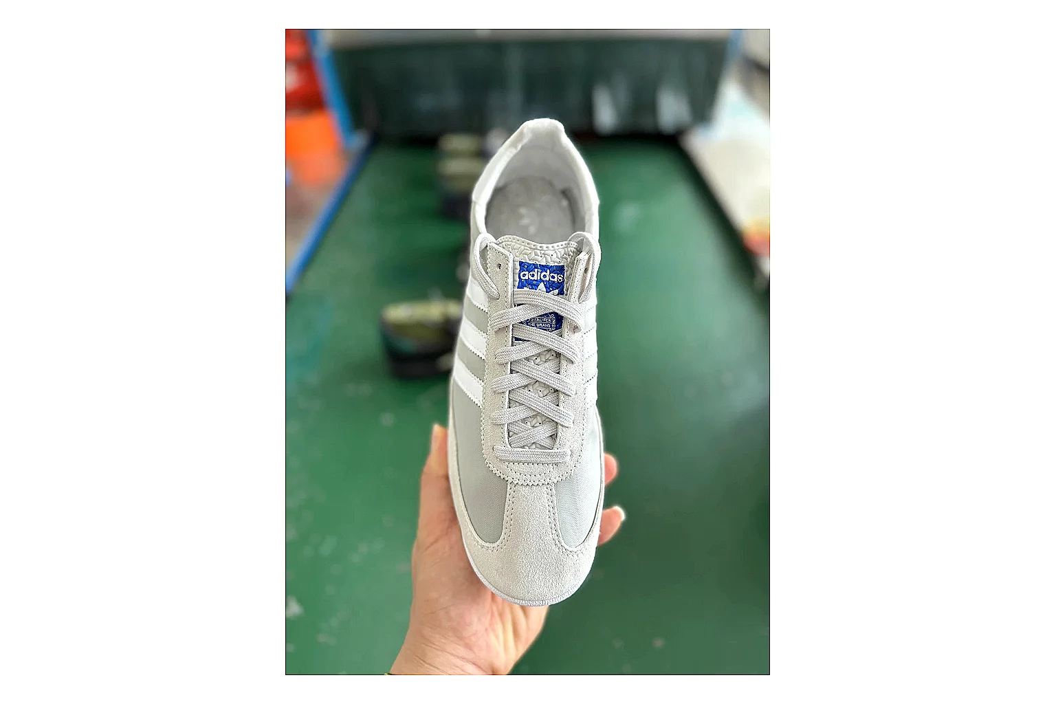Adidas SL 72 RS White Grey shopping brief image showing white grey sl 72 rs retro runner with mixed upper and runner shape thumbnail 5