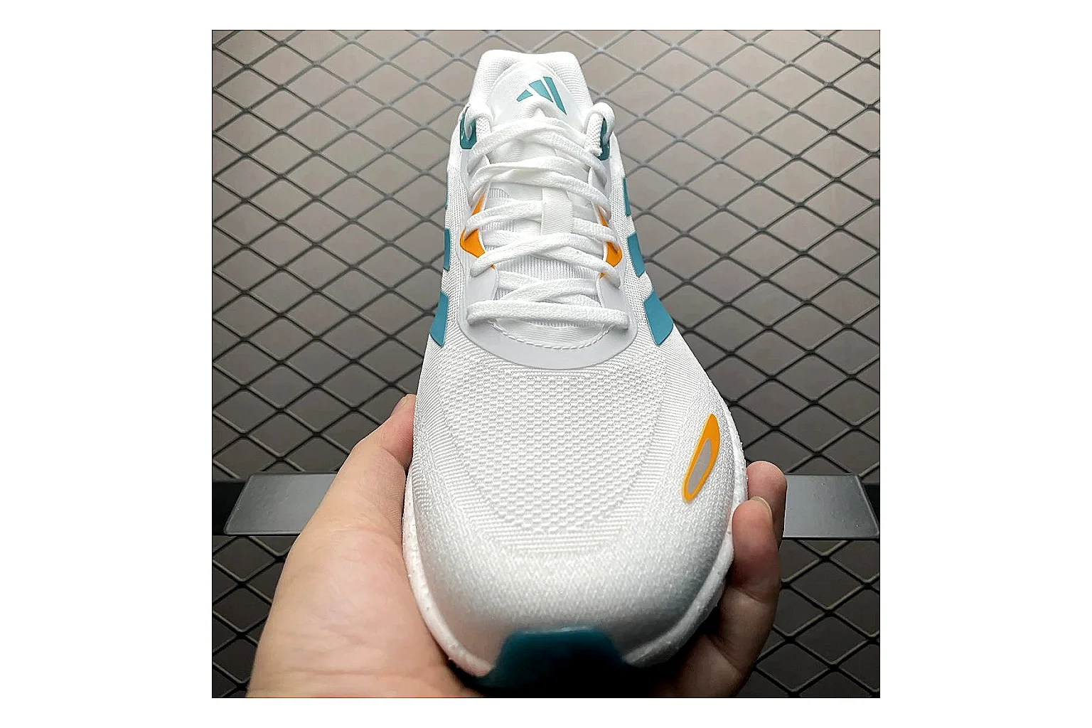 Adidas Velosamba White Turquoise shopping brief image showing white turquoise velosamba terrace sneaker with mixed upper and terrace shape thumbnail 2