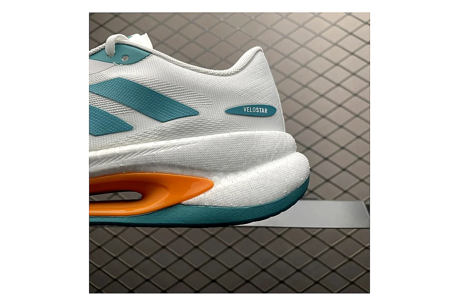 Adidas Velosamba White Turquoise shopping brief image showing white turquoise velosamba terrace sneaker with mixed upper and terrace shape thumbnail 3