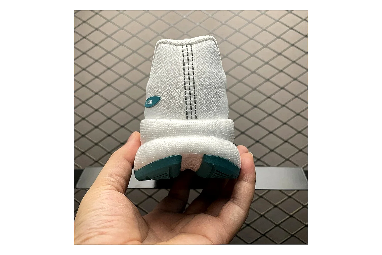 Adidas Velosamba White Turquoise shopping brief image showing white turquoise velosamba terrace sneaker with mixed upper and terrace shape thumbnail 5