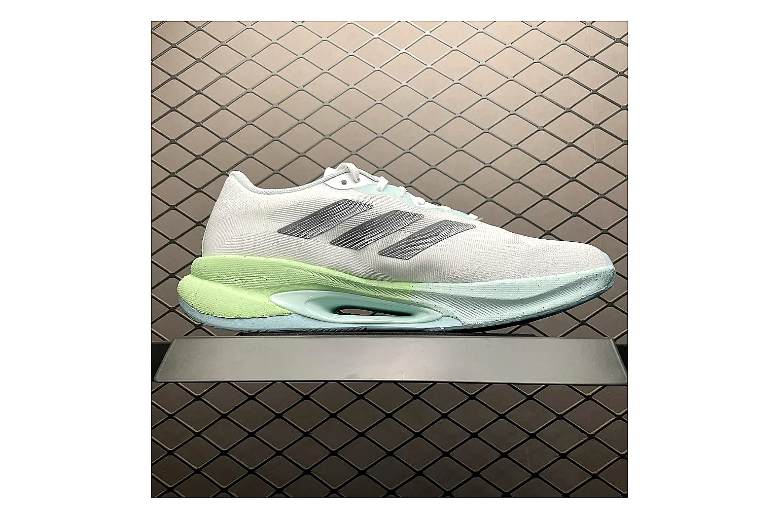 Adidas Velosamba White Grey Sneaker shopping brief image showing white grey velosamba terrace sneaker with mixed upper and terrace shape thumbnail 5