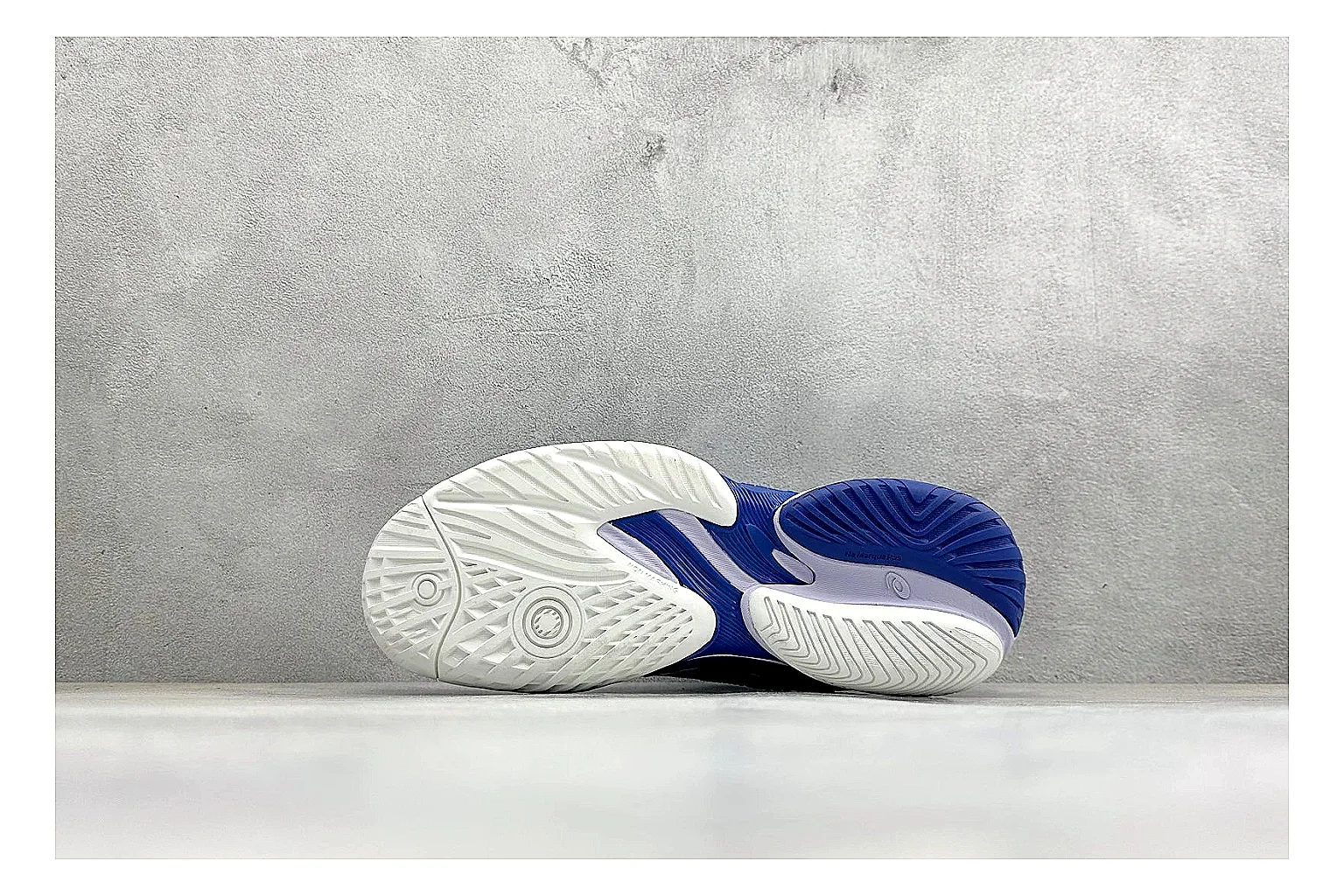 Asics Court FF Royal Blue shopping brief photo showing royal blue court upper, Asics side stripes, supportive sole wall, and stable tennis profile thumbnail 2