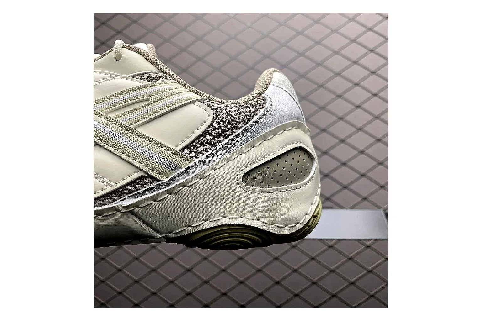 Asics Gel-Kahana Cream Silver shopping brief image showing silver cream gel-kahana trail runner with mixed upper and trail shape thumbnail 6