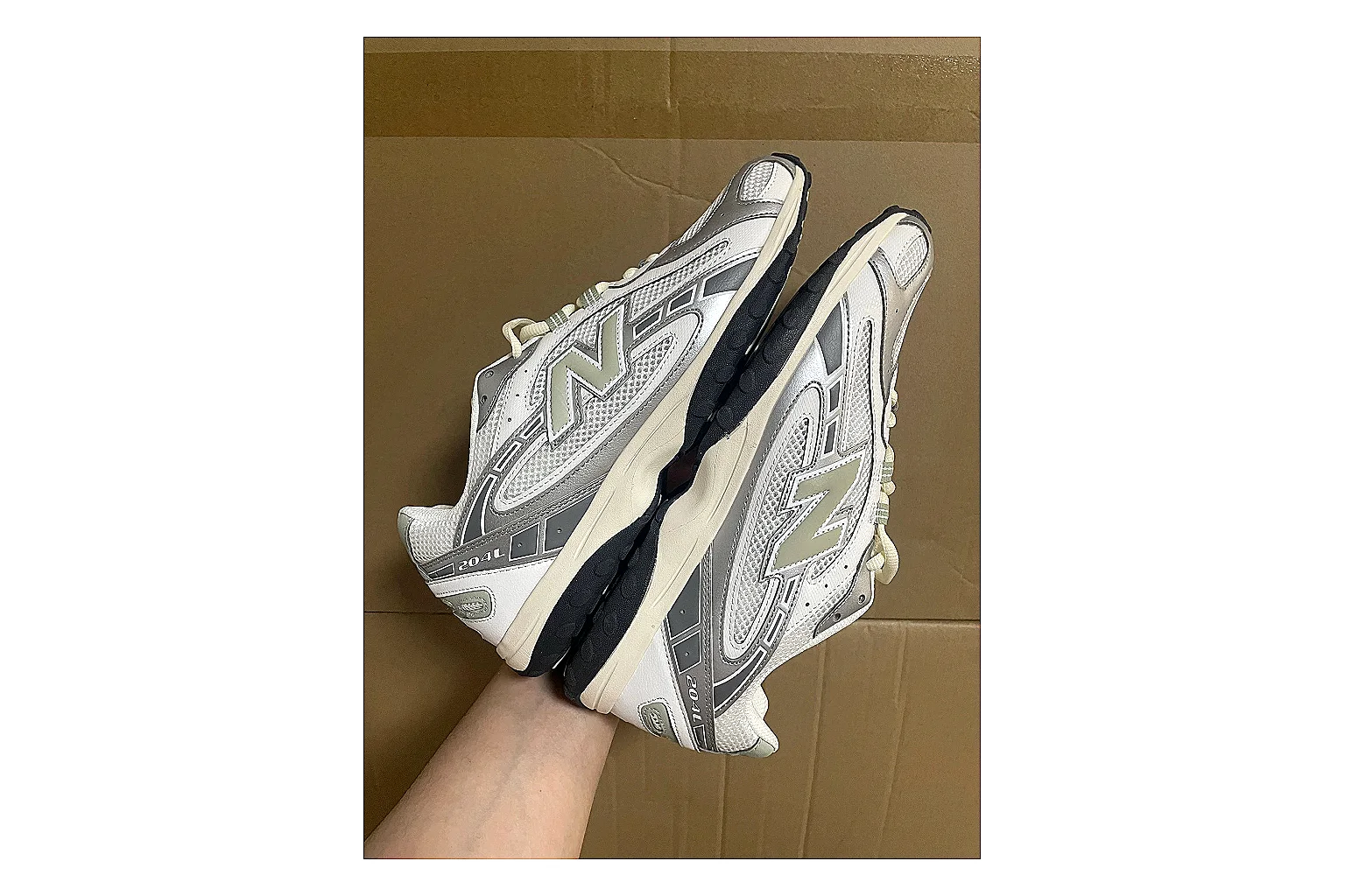 Asics Gel Kayano White Silver shopping brief photo showing white mesh-leather runner upper, silver overlays, supportive Kayano shape, and cushioned retro sole thumbnail 3