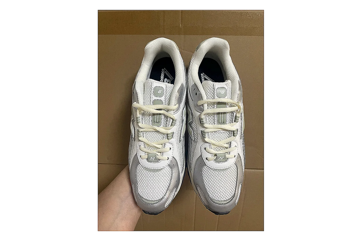 Asics Gel Kayano White Silver shopping brief photo showing white mesh-leather runner upper, silver overlays, supportive Kayano shape, and cushioned retro sole thumbnail 4