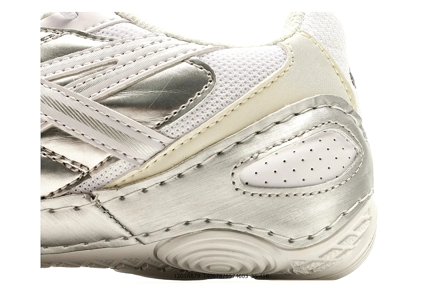 Asics Gel Runner Cream shopping brief photo showing cream mesh-leather runner upper, layered Asics panels, retro running shape, and cushioned sole thumbnail 3
