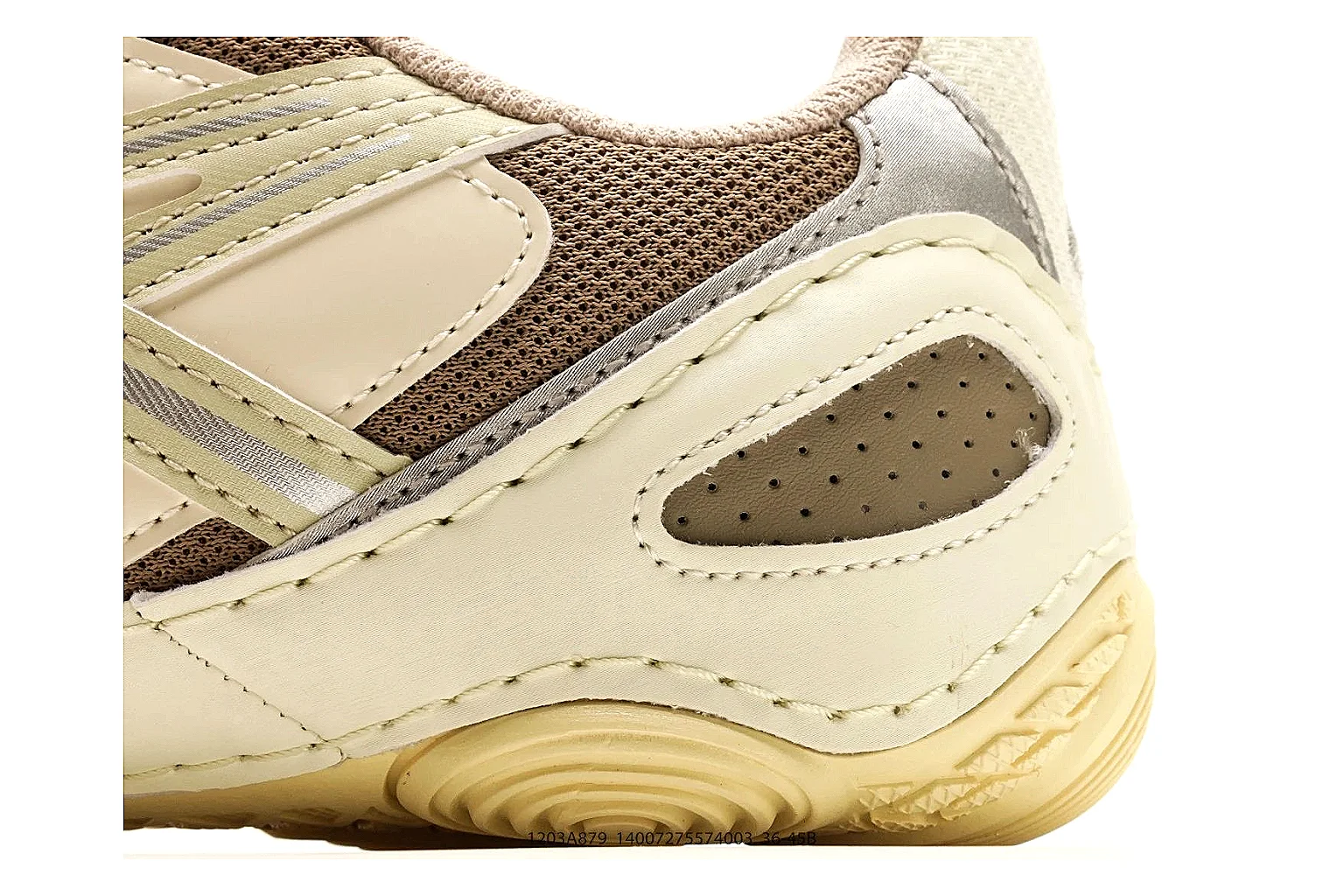 Asics Gel Runner Cream Brown shopping brief photo showing cream brown mesh-leather upper, Asics side panels, retro runner shape, and cushioned sole thumbnail 3