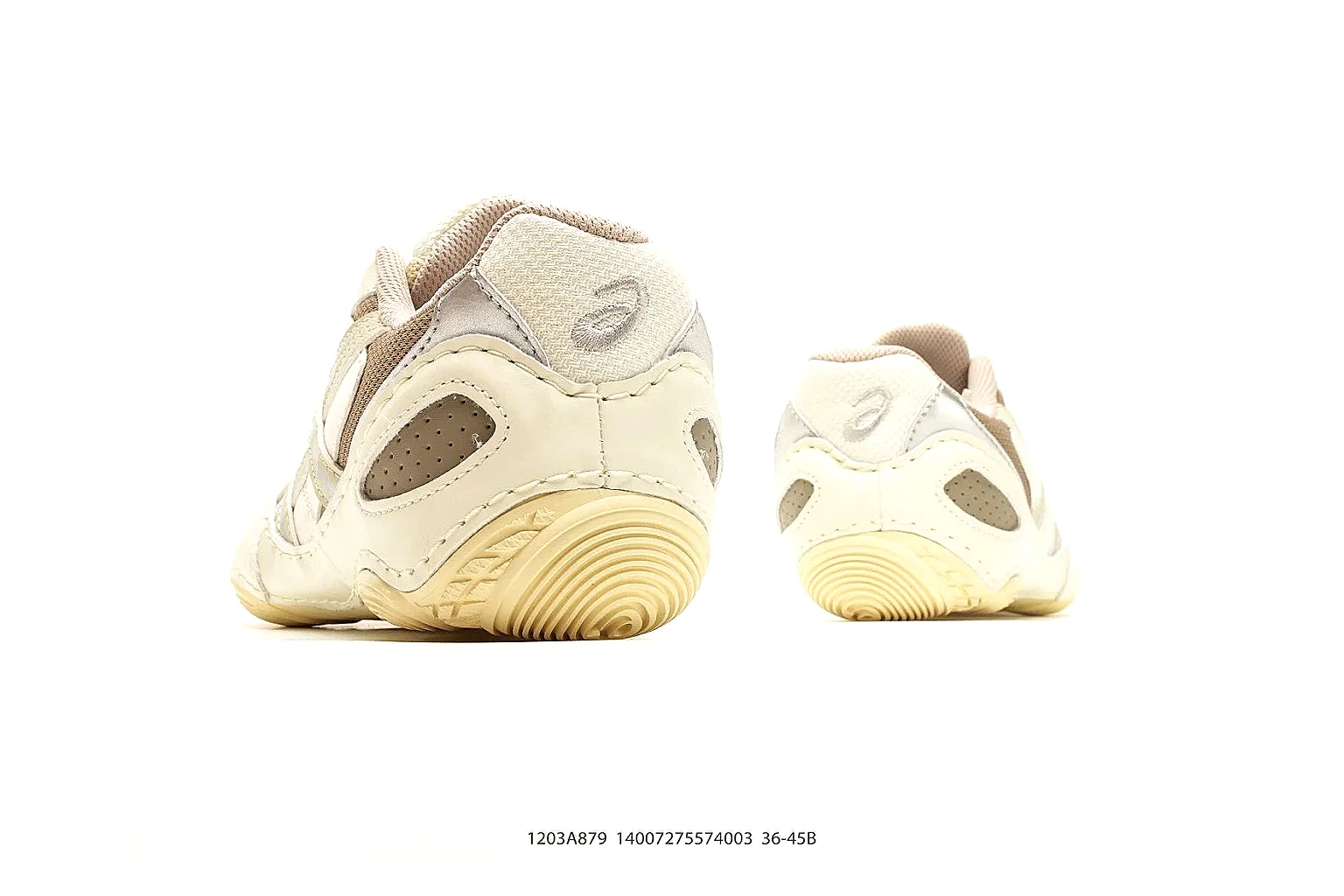 Asics Gel Runner Cream Brown shopping brief photo showing cream brown mesh-leather upper, Asics side panels, retro runner shape, and cushioned sole thumbnail 6