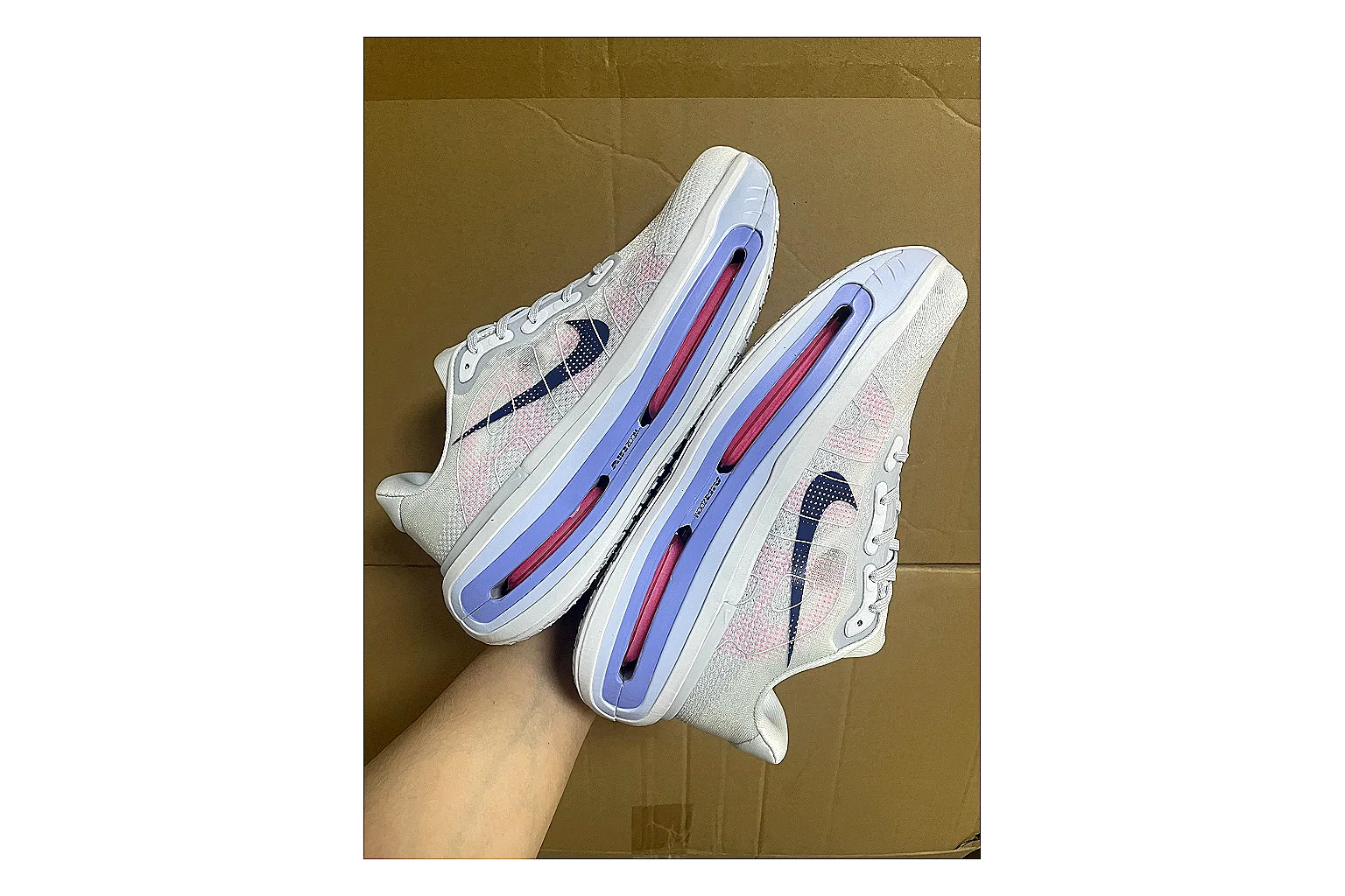 Asics Gel Runner White Purple shopping brief photo showing white mesh-leather runner upper, purple Asics accents, retro running shape, and cushioned sole thumbnail 3