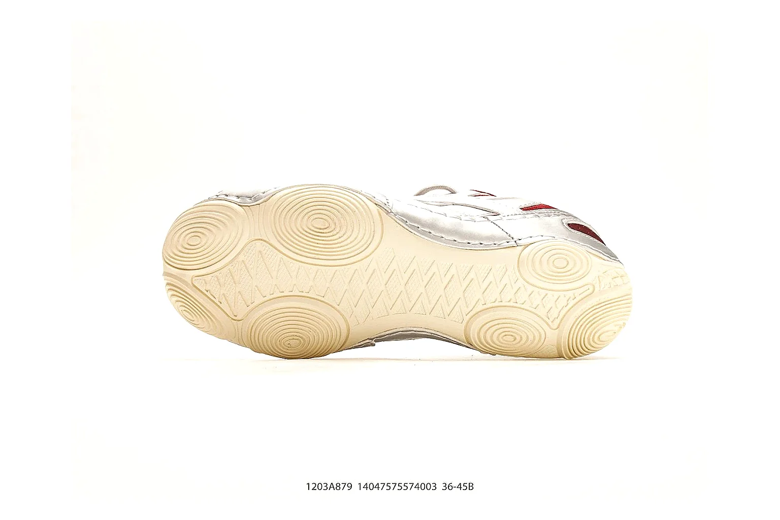 Asics Gel Runner White Red shopping brief photo showing white mesh-leather runner upper, red Asics accents, retro gel-runner shape, and cushioned sole thumbnail 2