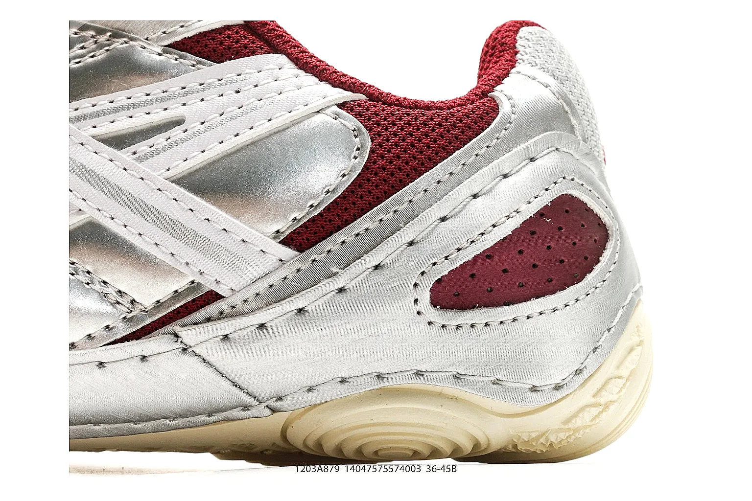 Asics Gel Runner White Red shopping brief photo showing white mesh-leather runner upper, red Asics accents, retro gel-runner shape, and cushioned sole thumbnail 3