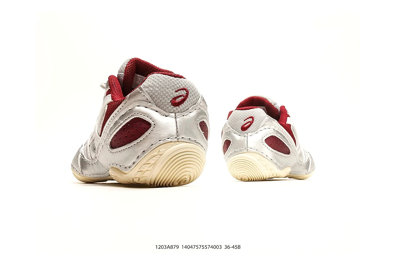 Asics Gel Runner White Red shopping brief photo showing white mesh-leather runner upper, red Asics accents, retro gel-runner shape, and cushioned sole thumbnail 6