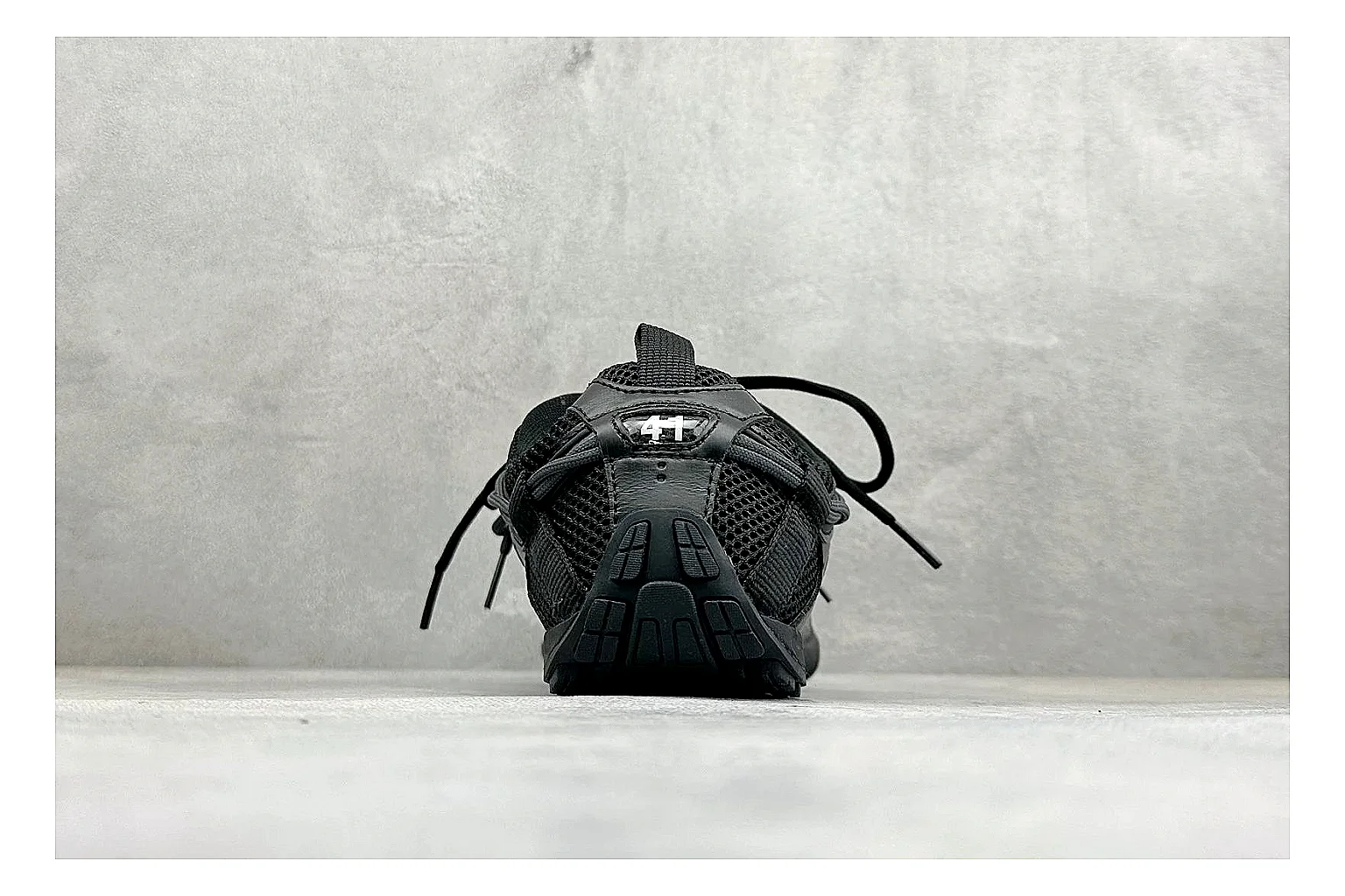 Balenciaga Track Black Low-Top shopping brief photo showing black layered technical upper, complex paneling, chunky runner sole, and tactical low-top shape thumbnail 6