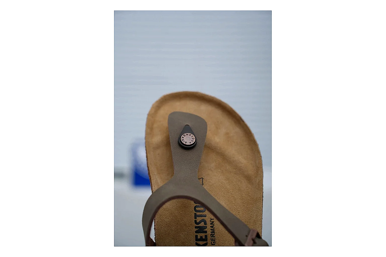 Birkenstock Arizona Taupe Cork Slide shopping brief image showing neutral upper, adjustable buckles and contoured footbed for easy daily wear thumbnail 3