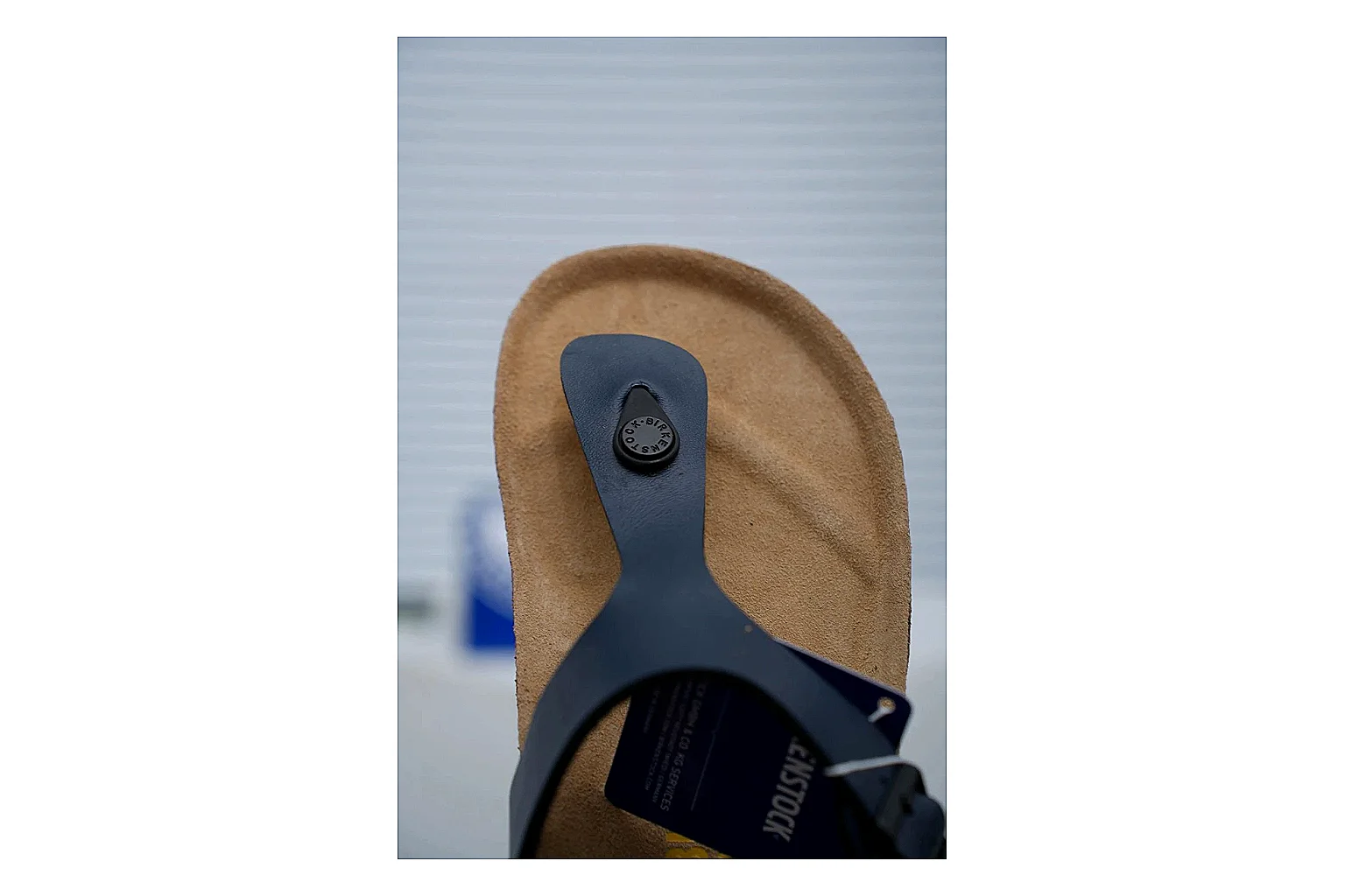 Birkenstock Black Toe Loop Cork Sandal shopping brief image showing slim straps, adjustable buckle and contoured footbed for light summer wear thumbnail 3
