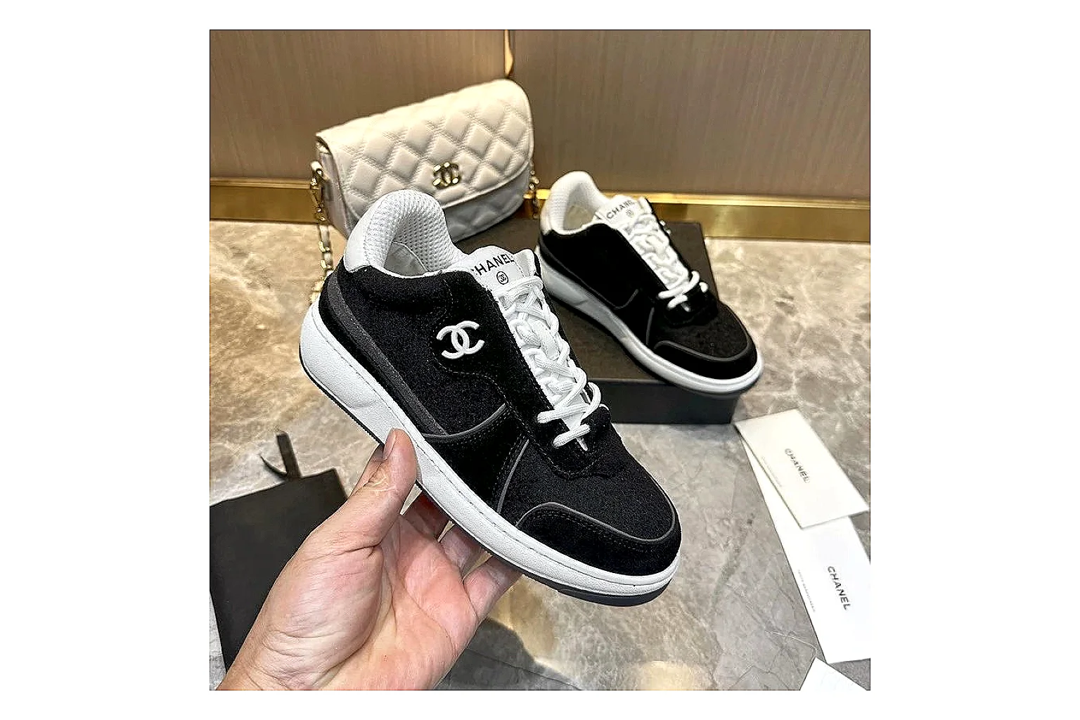 GogoBuy agent brief photos for Chanel Black Runner Sneaker thumbnail 6