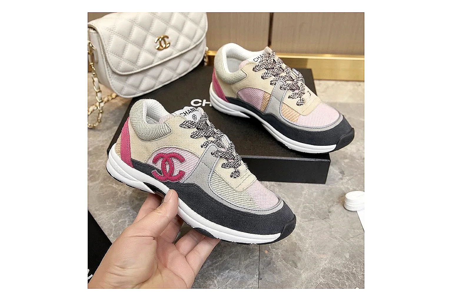 GogoBuy agent brief photos for Chanel Black Runner Sneaker thumbnail 3