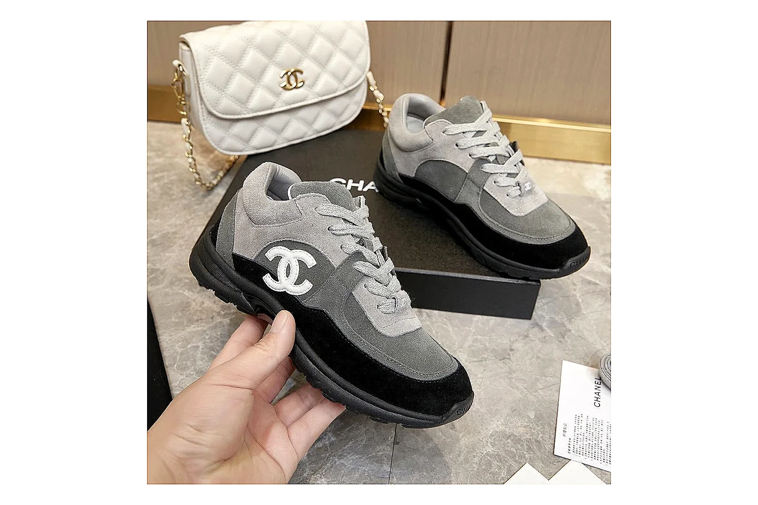 GogoBuy agent brief photos for Chanel Black Runner Sneaker thumbnail 3