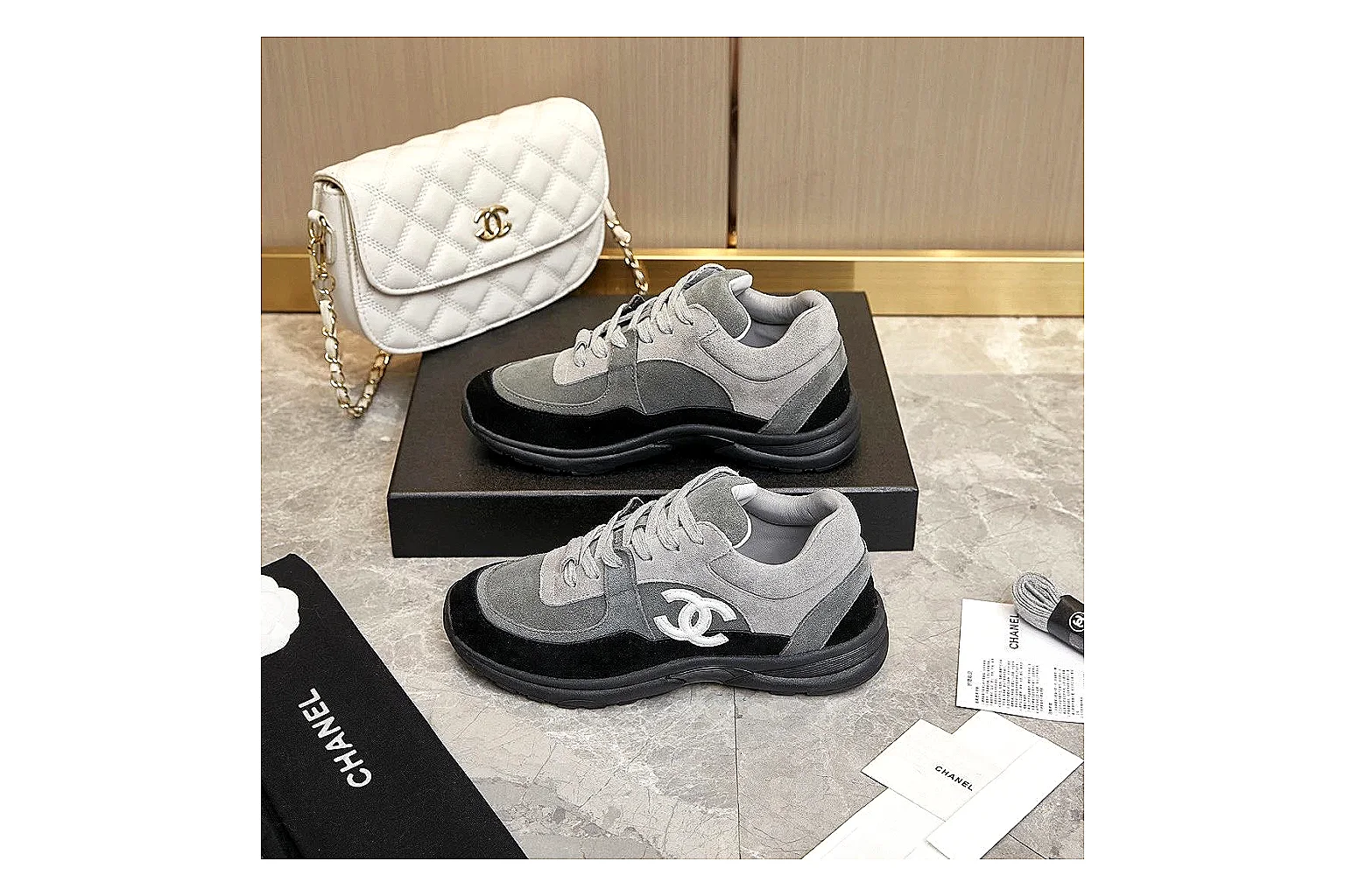 GogoBuy agent brief photos for Chanel Black Runner Sneaker thumbnail 6