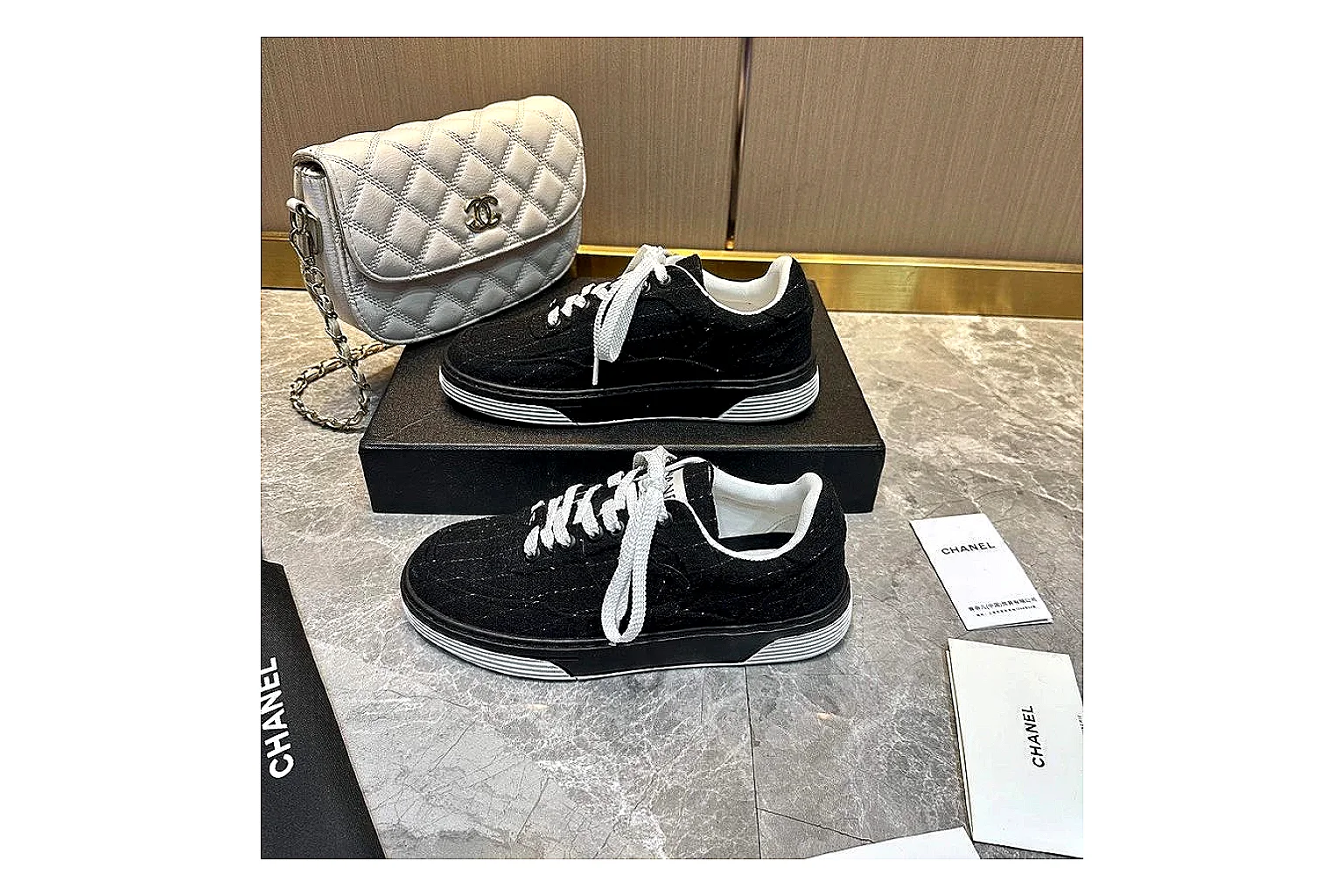 GogoBuy agent brief photos for Chanel Black Gray Runner Sneaker thumbnail 3