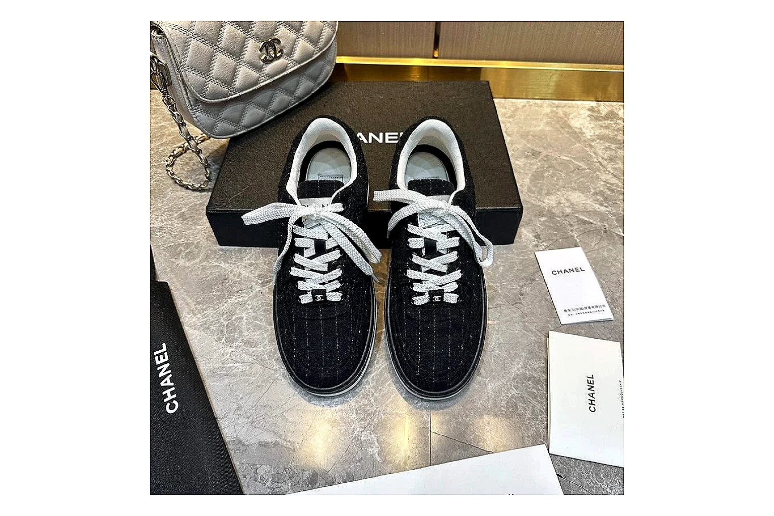 GogoBuy agent brief photos for Chanel Black Gray Runner Sneaker