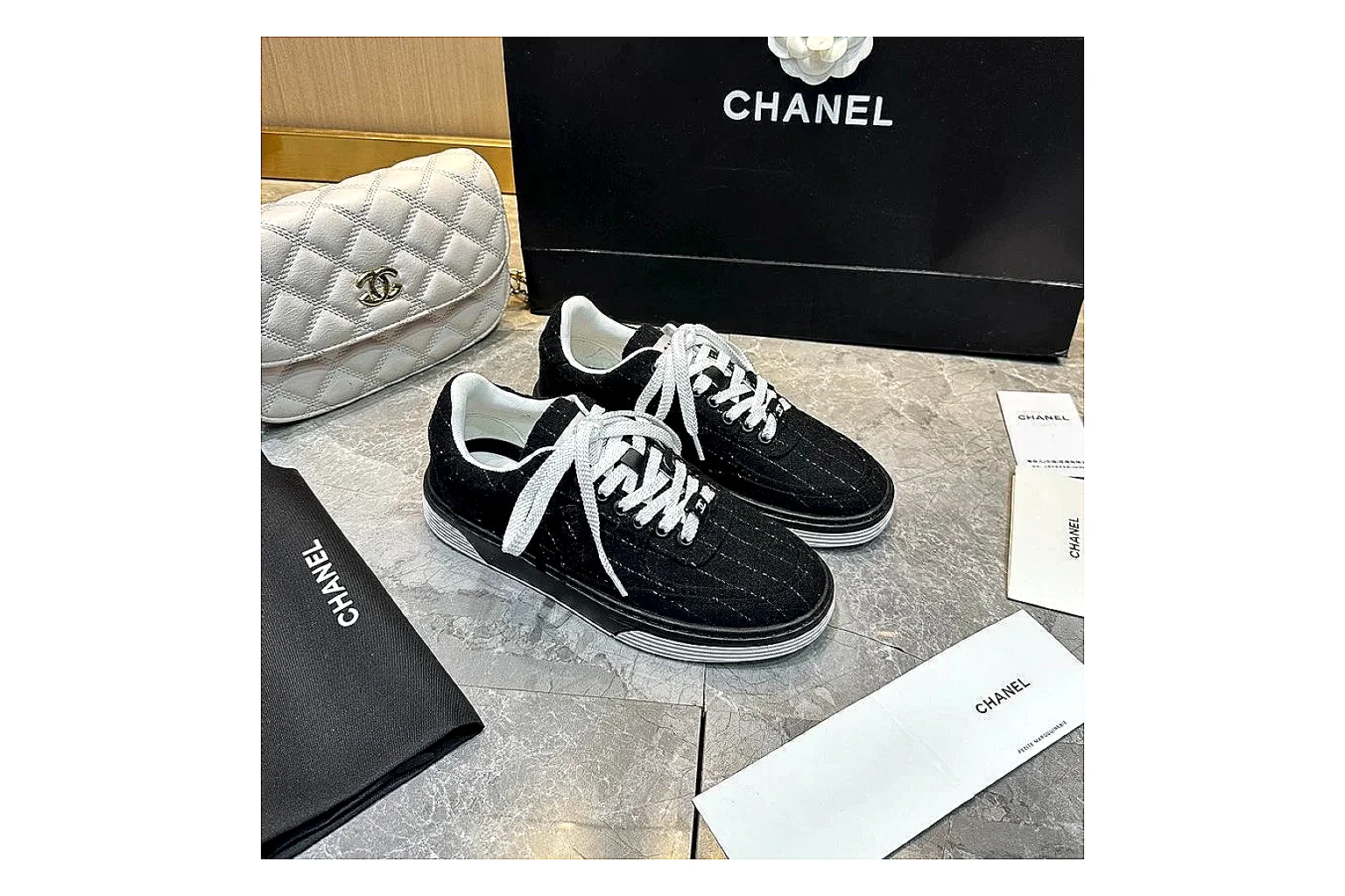 GogoBuy agent brief photos for Chanel Black Gray Runner Sneaker thumbnail 5
