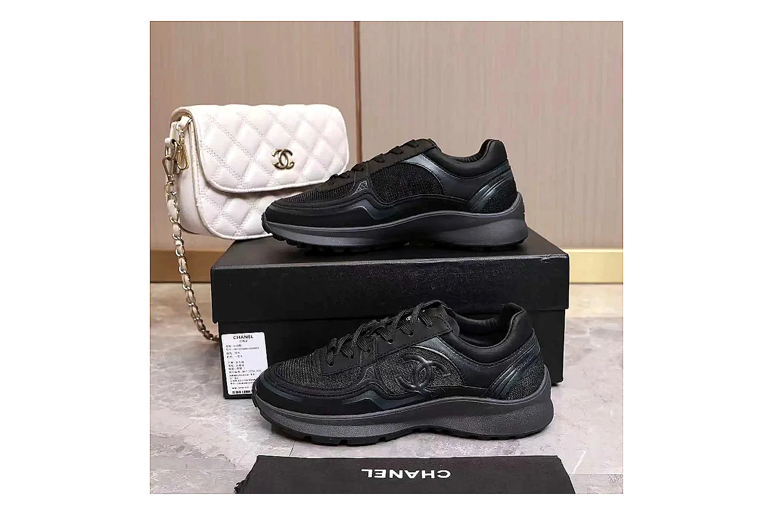GogoBuy agent brief photos for Chanel Black Runner Sneaker thumbnail 3