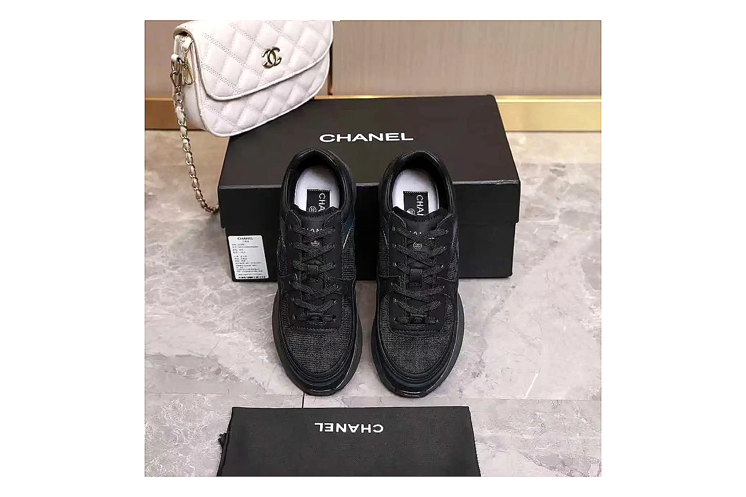 GogoBuy agent brief photos for Chanel Black Runner Sneaker