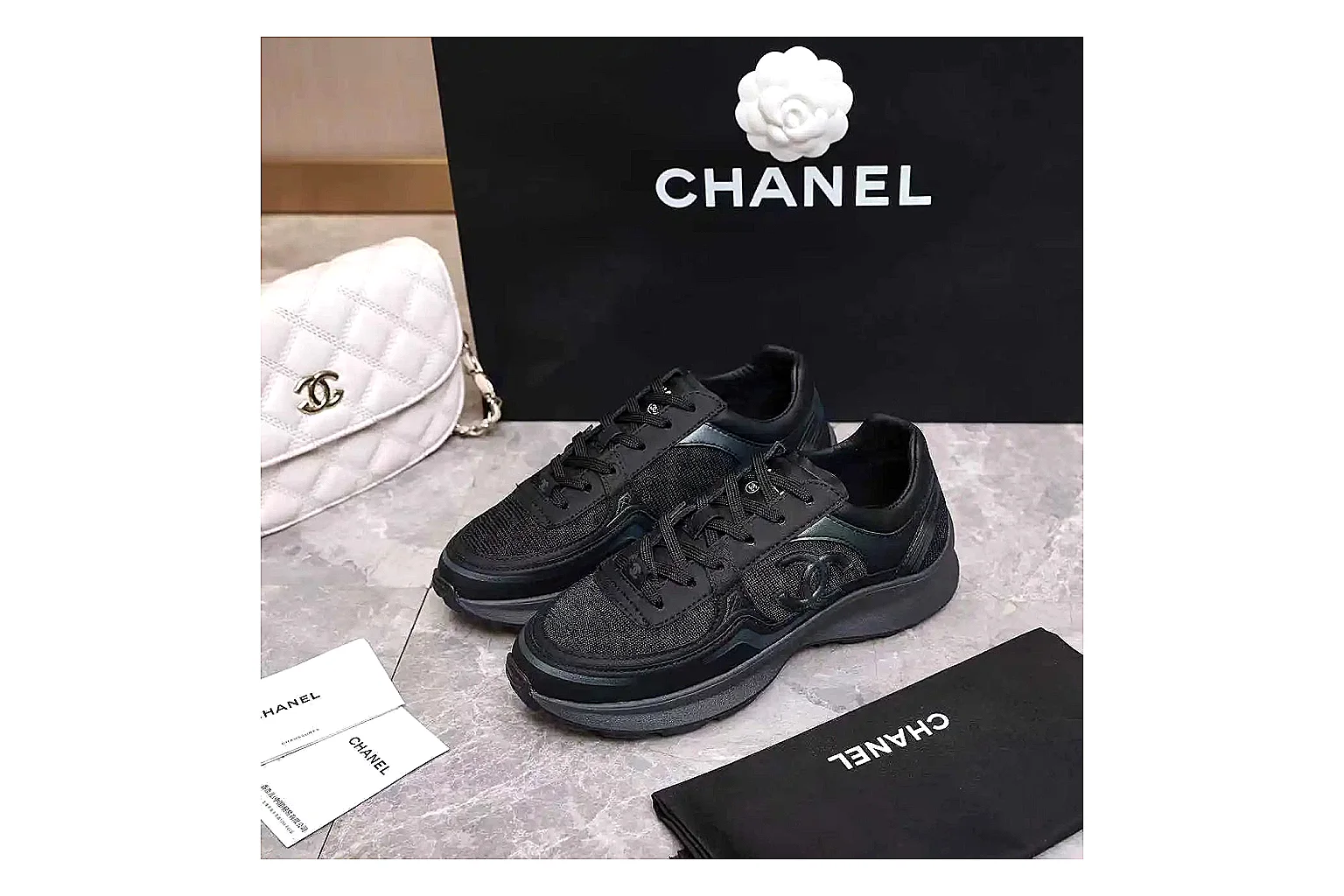 GogoBuy agent brief photos for Chanel Black Runner Sneaker thumbnail 5