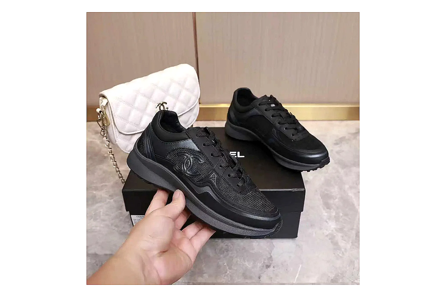 GogoBuy agent brief photos for Chanel Black Runner Sneaker thumbnail 6