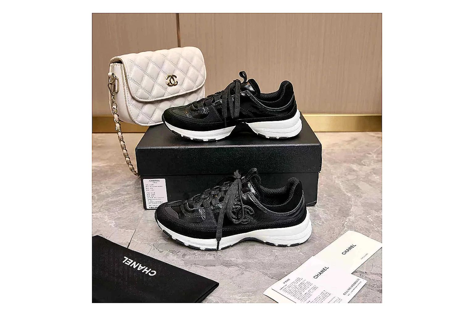 GogoBuy agent brief photos for Chanel Black Runner Sneaker thumbnail 3