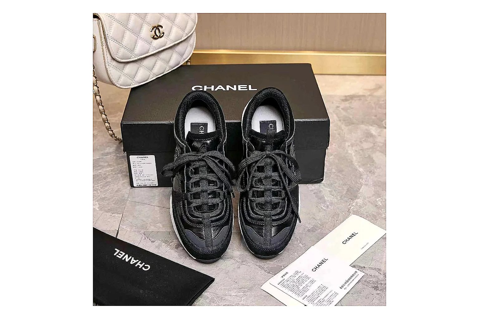 GogoBuy agent brief photos for Chanel Black Runner Sneaker