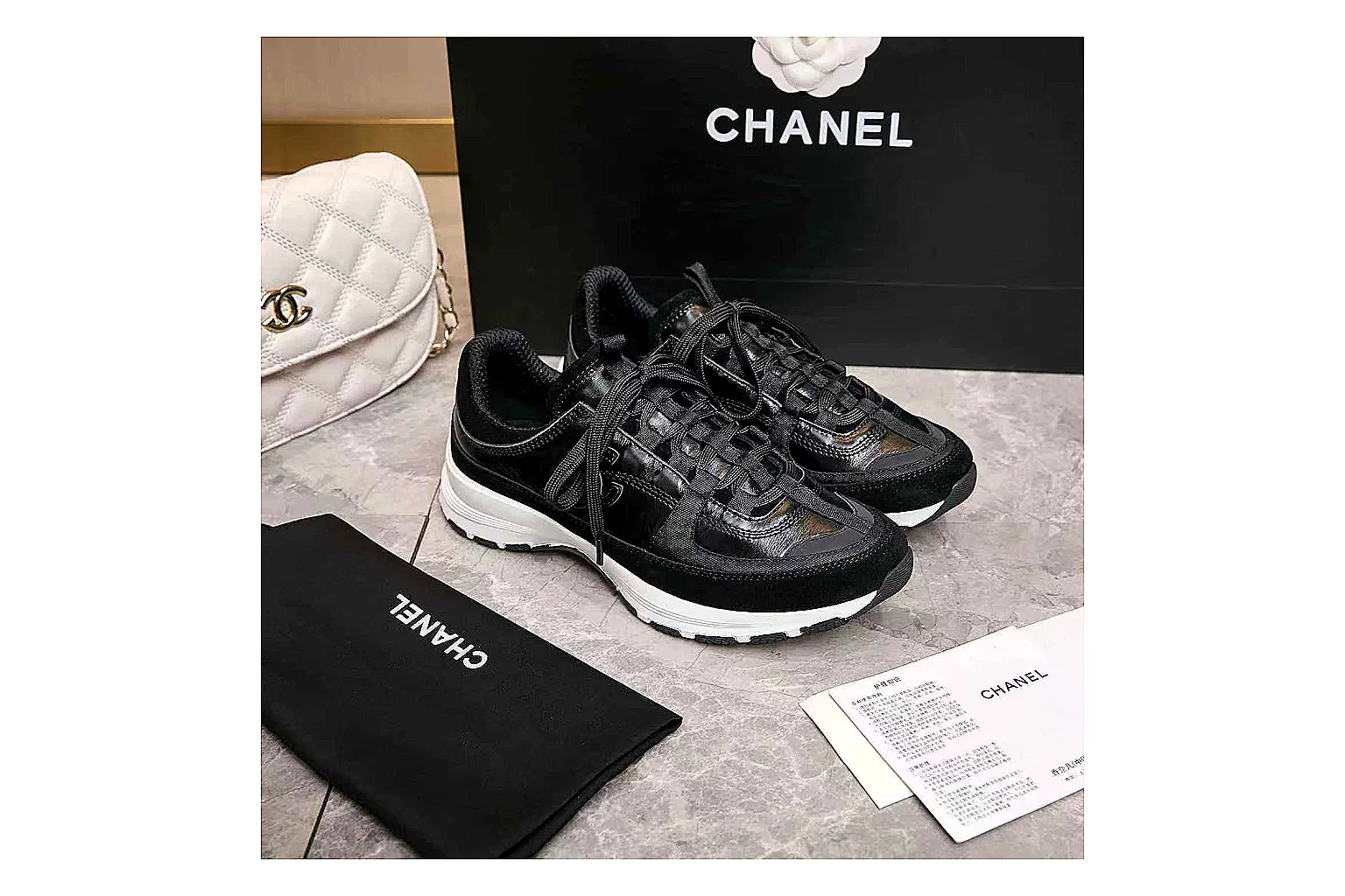 GogoBuy agent brief photos for Chanel Black Runner Sneaker thumbnail 4
