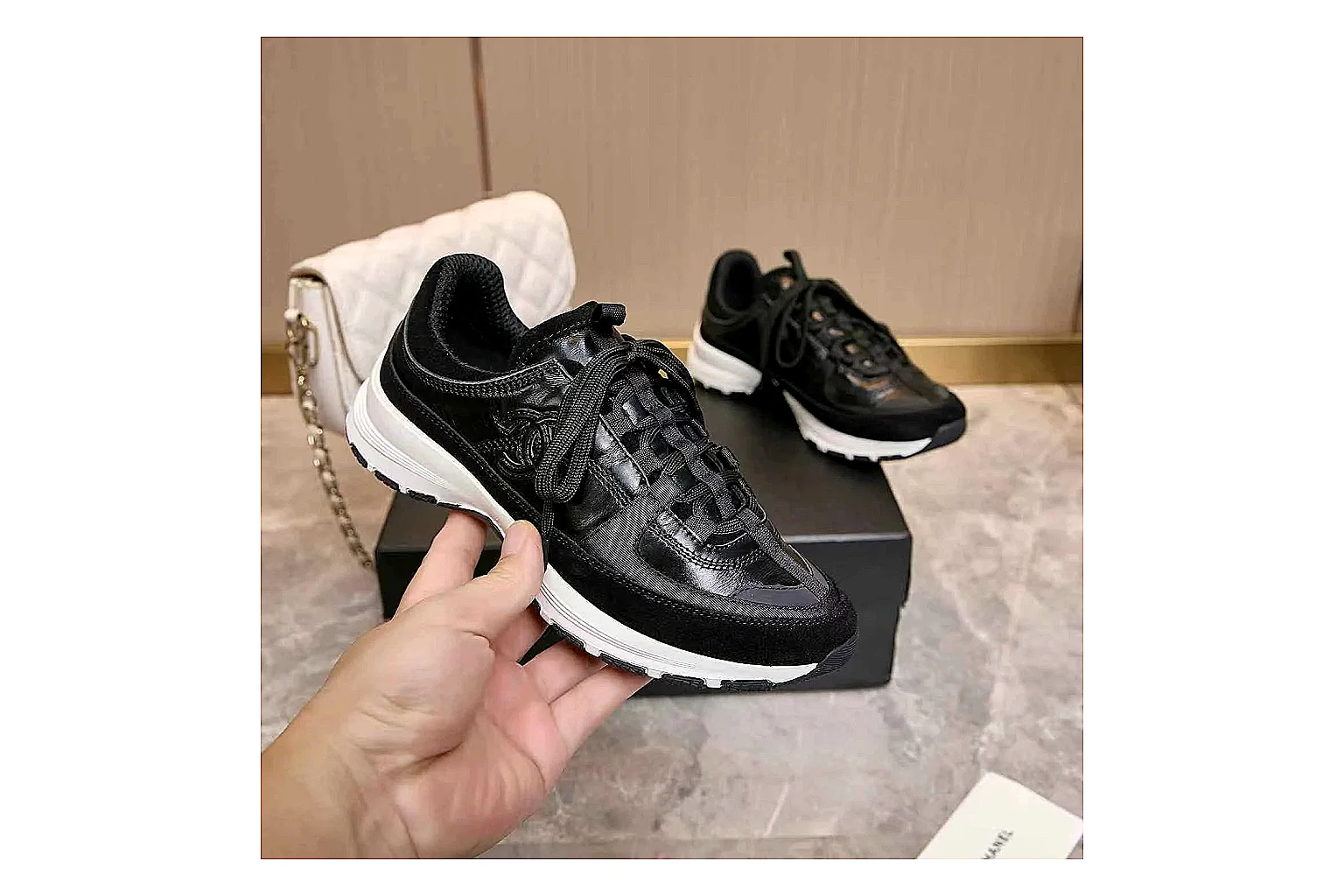 GogoBuy agent brief photos for Chanel Black Runner Sneaker thumbnail 6