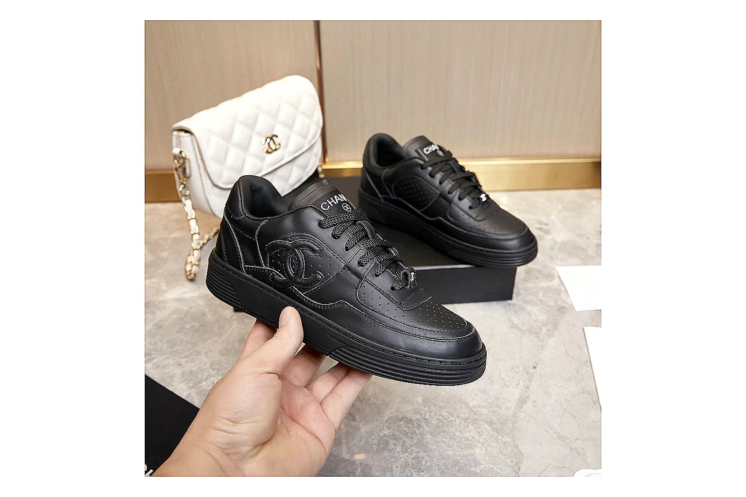 GogoBuy agent brief photos for Chanel Black Runner Sneaker thumbnail 3