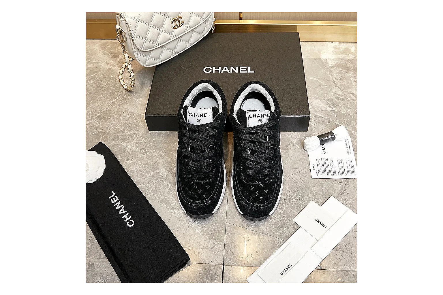 GogoBuy agent brief photos for Chanel Black Runner Sneaker