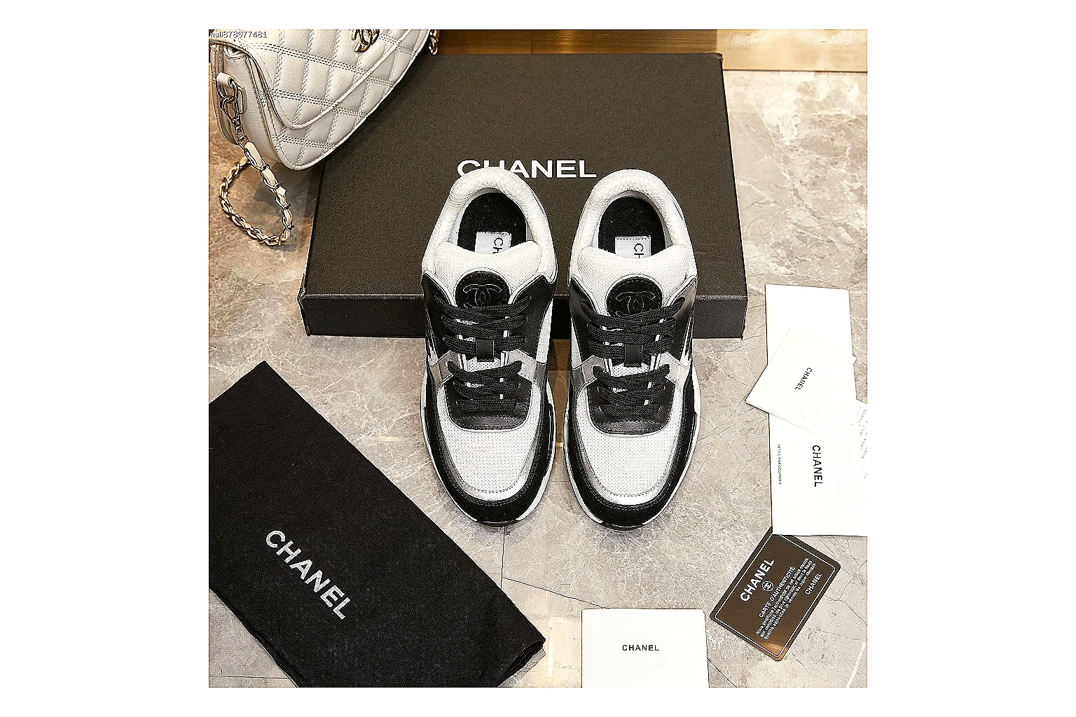 GogoBuy agent brief photos for Chanel Black White Runner Sneaker