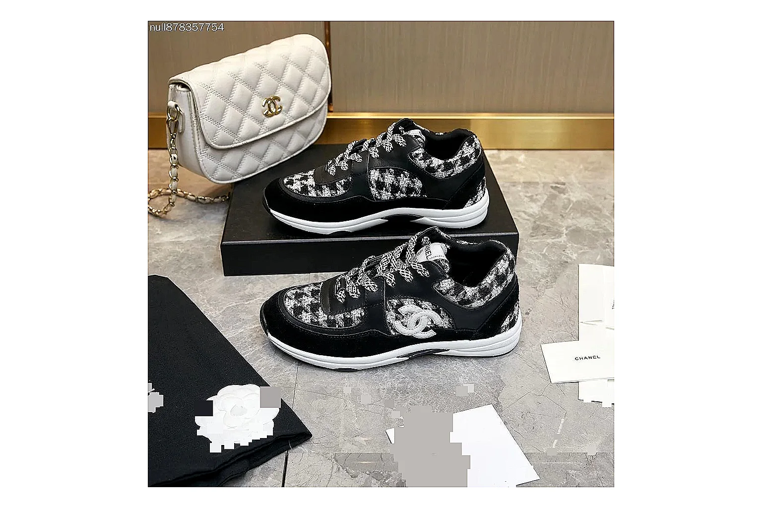 GogoBuy agent brief photos for Chanel Black White Runner Sneaker thumbnail 2